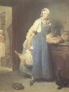Jean Baptiste Simeon Chardin La Pourvoyeuse(The Return from Market) (mk05) oil painting on canvas